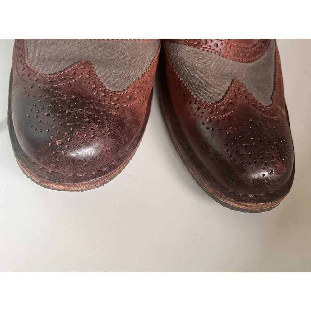 Sebago Brown‎ Brattle Wingtip Oxford Dress Shoes Adult Mens Size 9 Vibram Sole